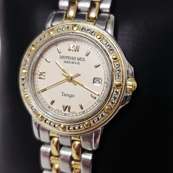 Raymond Weil Geneve Tango Gold Stainless Steel Diamond Bracelet Watch - Picture 4 of 10